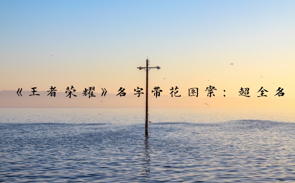 《王者荣耀》名字带花图案：超全名字符号带花大全