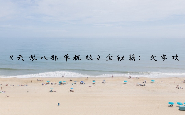 《天龙八部单机版》全秘籍：文字攻略大汇总