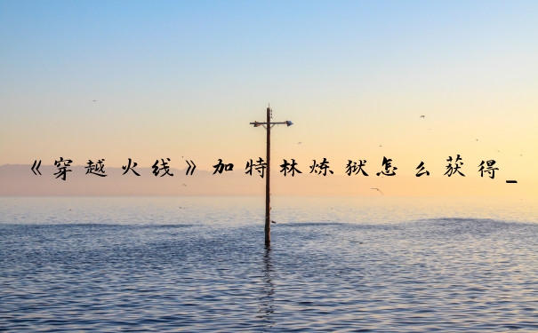 《穿越火线》加特林炼狱怎么获得_加特林炼狱多少钱