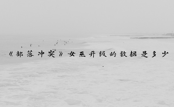 《部落冲突》女巫升级的数据是多少_部落冲突女巫升级数据