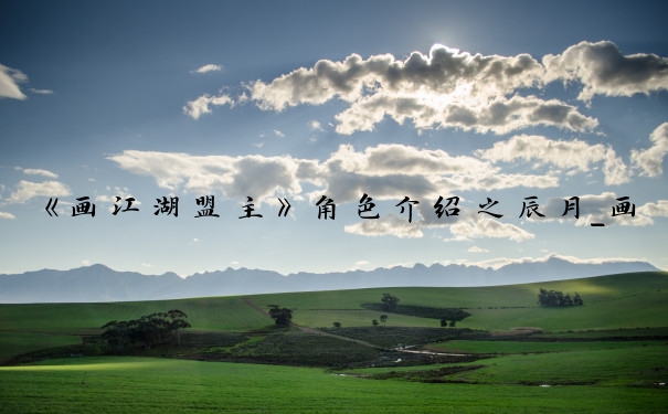 《画江湖盟主》角色介绍之辰月_画江湖之侠岚辰月