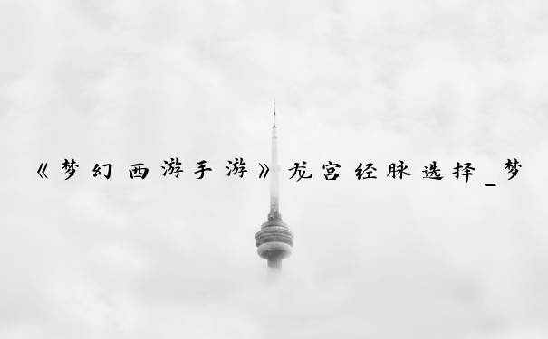 《梦幻西游手游》龙宫经脉选择_梦幻西游手游龙宫经脉