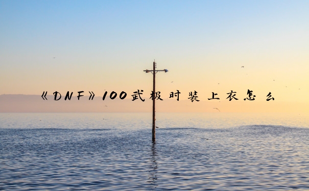 《DNF》100武极时装上衣怎么镶嵌_dnf武极换装