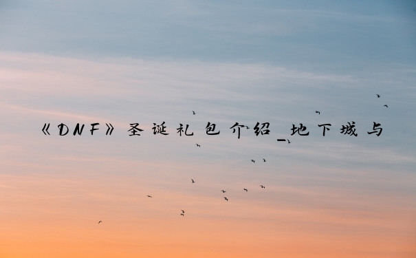 《DNF》圣诞礼包介绍_地下城与勇士圣诞礼盒
