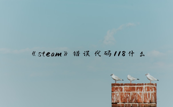 《steam》错误代码118什么意思_steam错误118