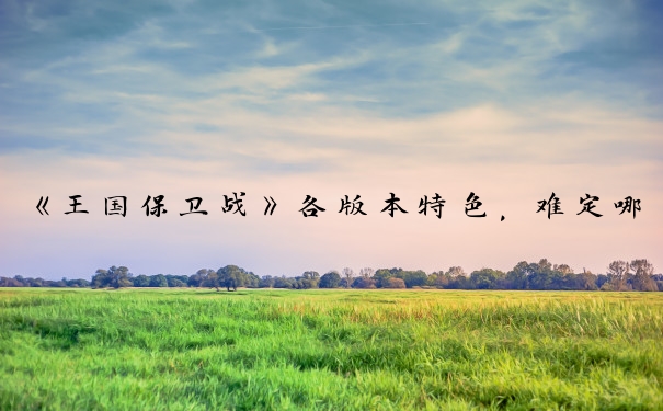 《王国保卫战》各版本特色，难定哪个版本绝对最好。