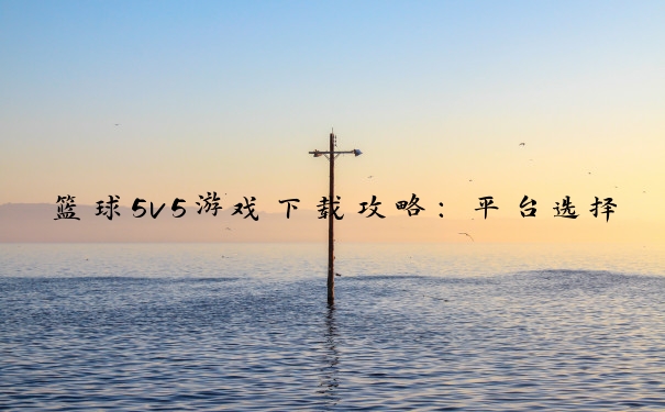 篮球5v5游戏下载攻略：平台选择、准备、安装及游戏入门。
