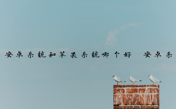 安卓系统和苹果系统哪个好　安卓系统和苹果系统哪个好用