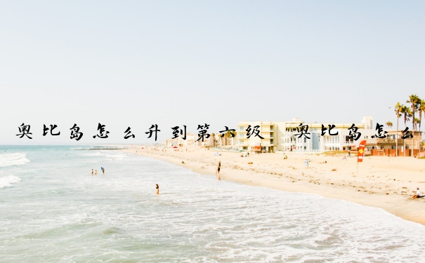 奥比岛怎么升到第六级　奥比岛怎么升到第六级以后