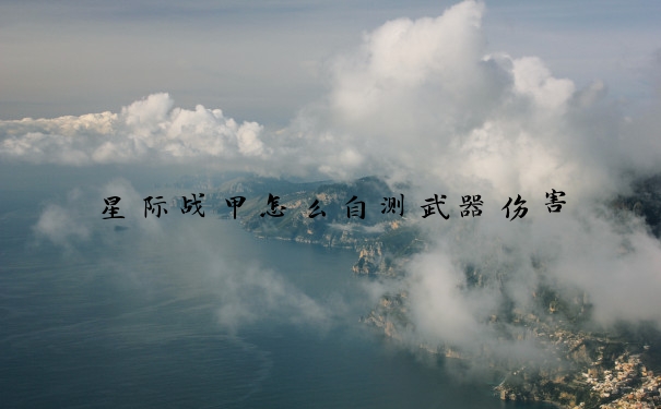 星际战甲怎么自测武器伤害