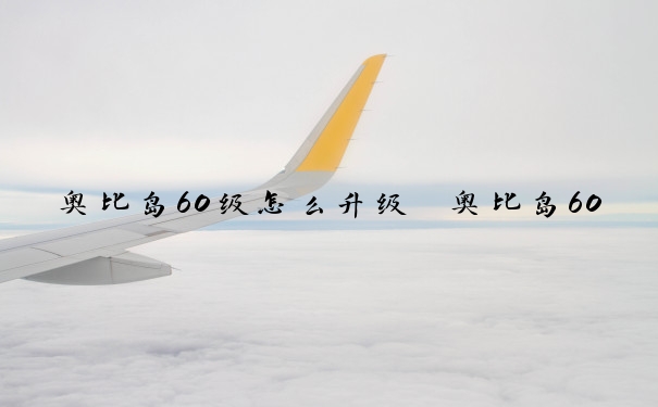 奥比岛60级怎么升级　奥比岛60级怎么升级快