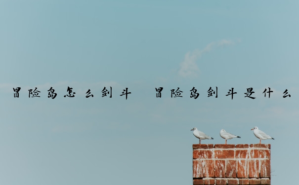 冒险岛怎么剑斗　冒险岛剑斗是什么职业
