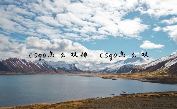 csgo怎么双排　csgo怎么双排打人机