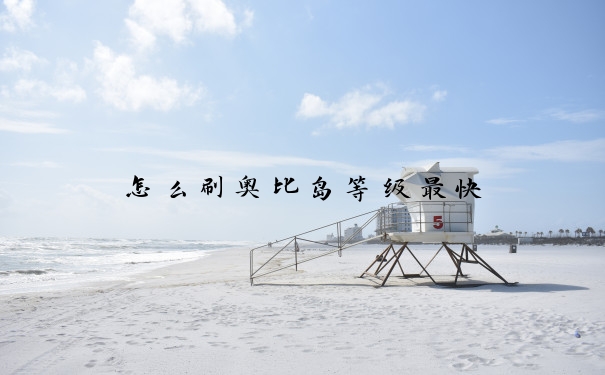 怎么刷奥比岛等级最快