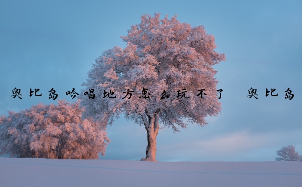 奥比岛吟唱地方怎么玩不了　奥比岛吟唱地方怎么玩不了了呢