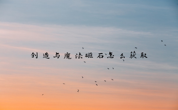 创造与魔法磁石怎么获取