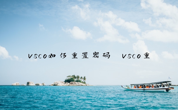 vsco如何重置密码　vsco重置密码怎么弄