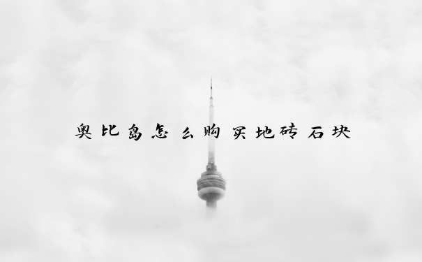 奥比岛怎么购买地砖石块