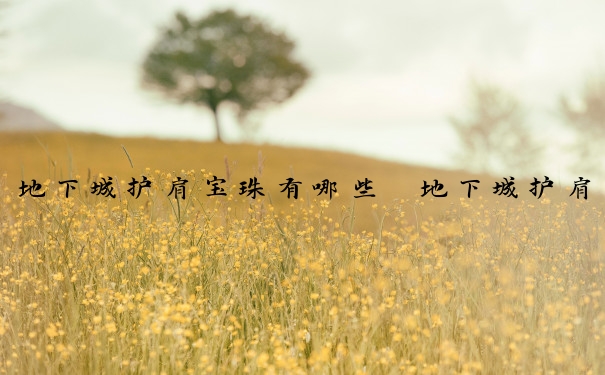 地下城护肩宝珠有哪些　地下城护肩用什么宝珠