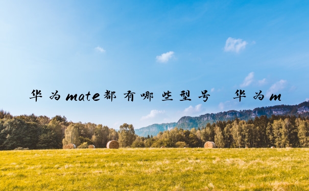 华为mate都有哪些型号　华为mate都有哪些型号手机
