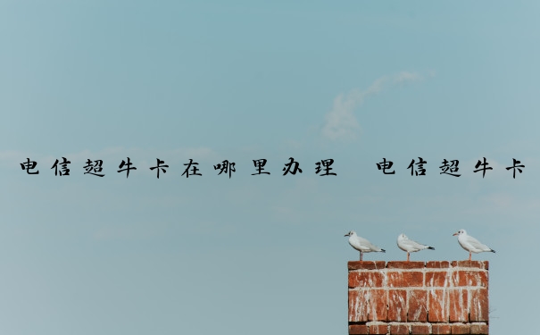 电信超牛卡在哪里办理　电信超牛卡在哪里办理业务