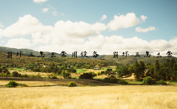 崩坏三怎么常用设备　崩坏三怎么常用设备改密码