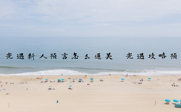 光遇新人预言怎么通关　光遇攻略预言