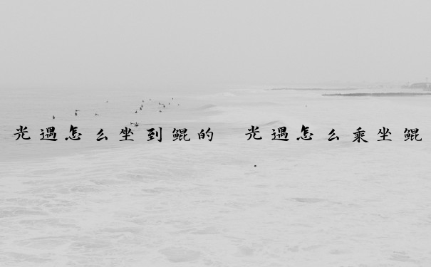 光遇怎么坐到鲲的　光遇怎么乘坐鲲
