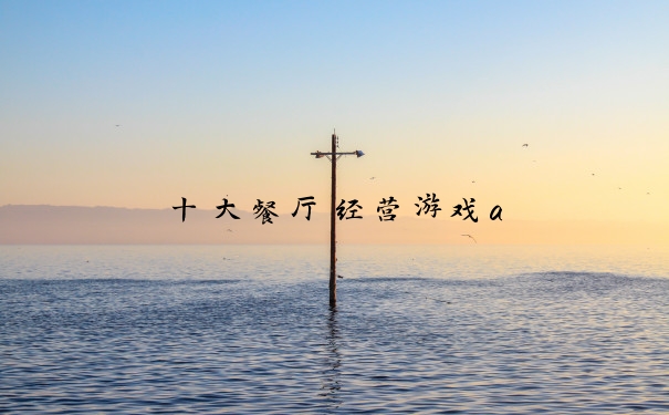十大餐厅经营游戏a