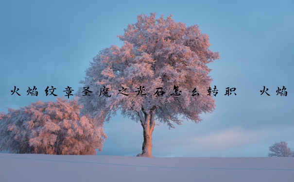 火焰纹章圣魔之光石怎么转职　火焰纹章圣魔之光石怎么转职道具