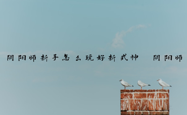 阴阳师新手怎么玩好新式神　阴阳师新手怎么玩好新式神的