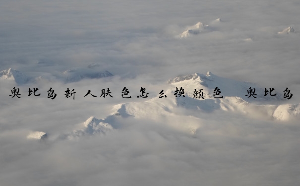 奥比岛新人肤色怎么换颜色　奥比岛新人肤色怎么换颜色的