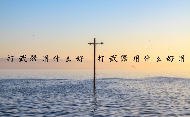 打武器用什么好　打武器用什么好用