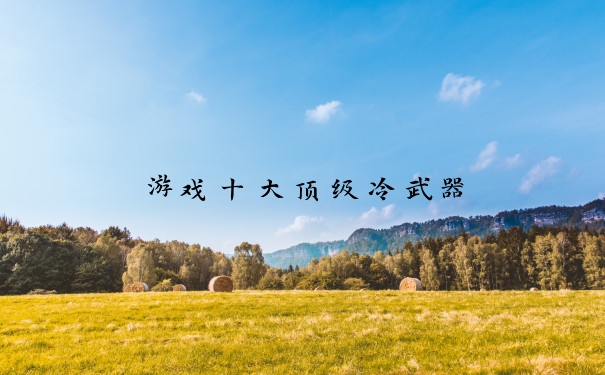 游戏十大顶级冷武器