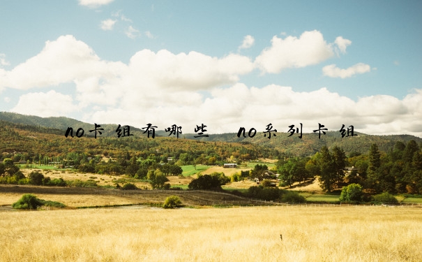 no卡组有哪些　no系列卡组