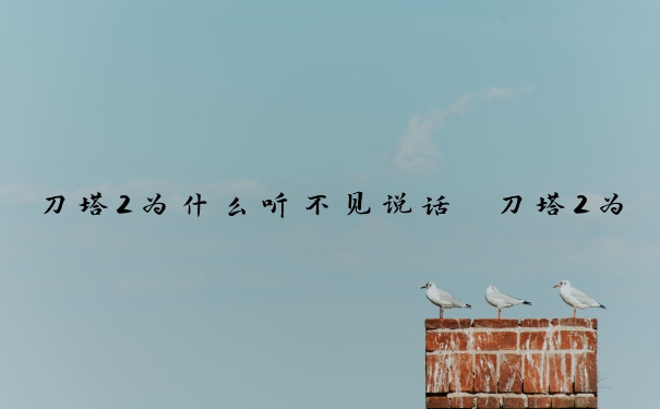 刀塔2为什么听不见说话　刀塔2为什么听不见说话声音