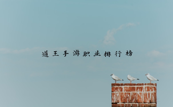 道王手游职业排行榜