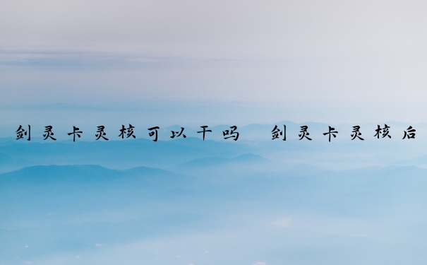 剑灵卡灵核可以干吗　剑灵卡灵核后要注意什么