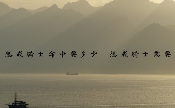惩戒骑士命中要多少　惩戒骑士需要多少命中