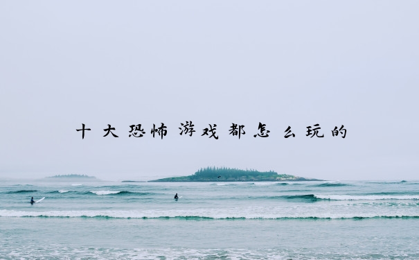 十大恐怖游戏都怎么玩的