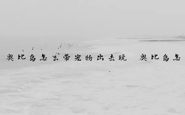 奥比岛怎么带宠物出去玩　奥比岛怎么带宠物出去玩的