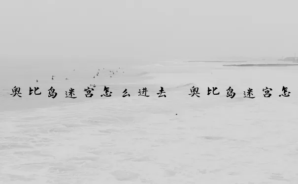 奥比岛迷宫怎么进去　奥比岛迷宫怎么进去的