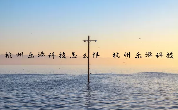 杭州乐港科技怎么样　杭州乐港科技有限公司怎么样