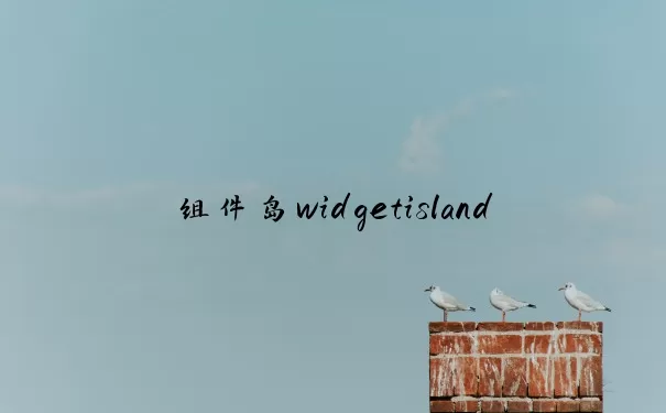 组件岛widgetisland