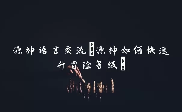 源神语言交流(源神怎么快速升冒险等级)