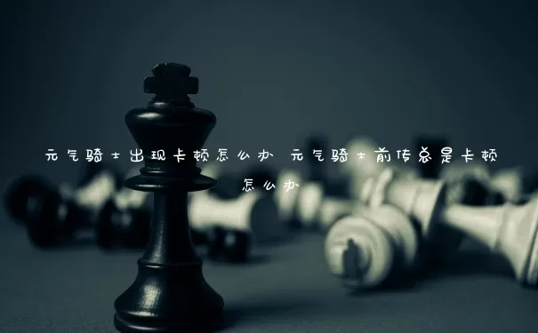 元气骑士出现卡顿怎么办 元气骑士前传总是卡顿怎么办