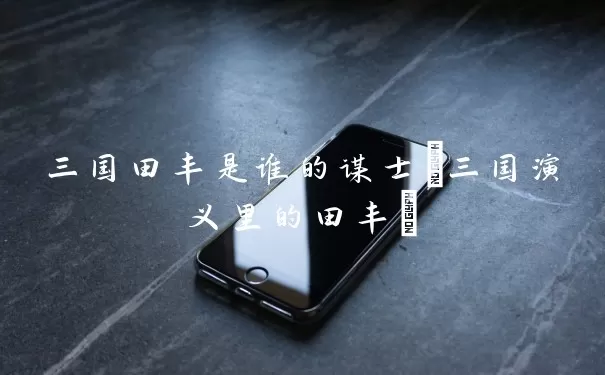 三国田丰是谁的谋士(三国演义里的田丰)