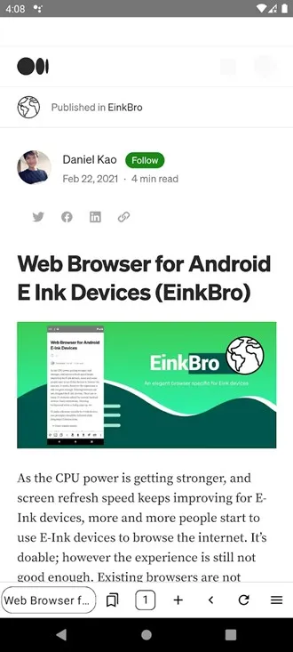 EinkBro墨水版