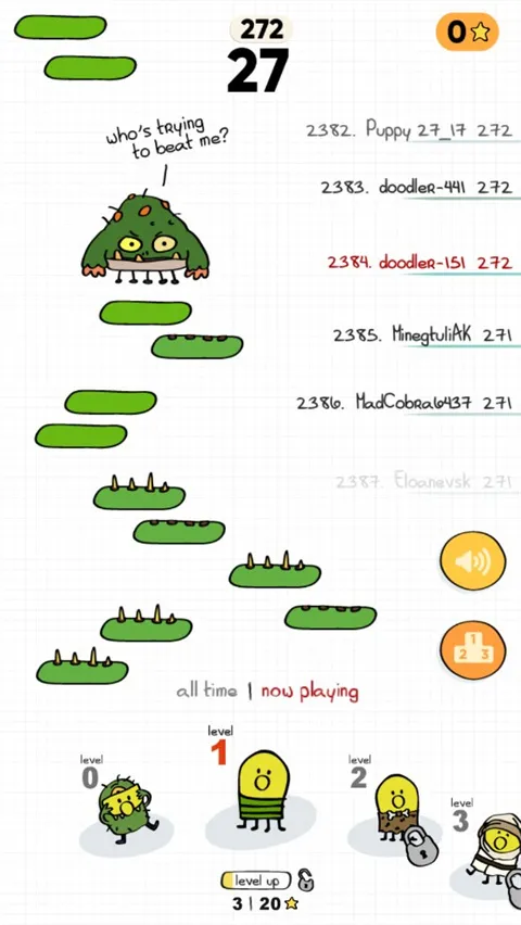嘟嘟跳2官方最新版(Doodle Jump 2)