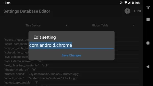 SetEdit SettingsDatabaseEditor